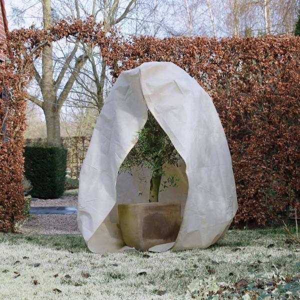 Nature Wintervlies mit Reißverschluss 70 g/m² Beige 2×1,5×1,5 m 