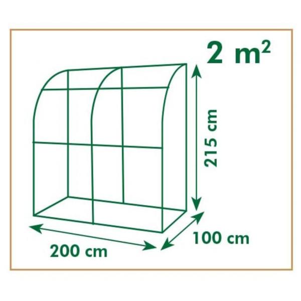 Nature Foliengewächshaus 200×100×215 cm