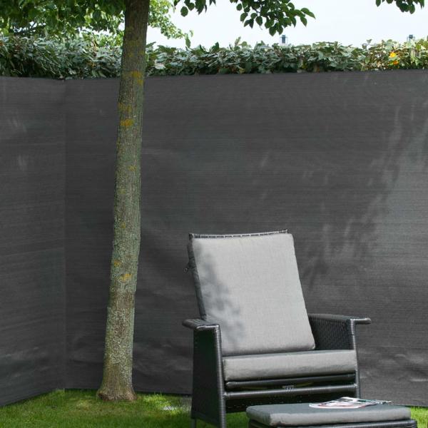 Nature Garten-Sichtschutz Zaunblende PE 1,2×5 m Anthrazit 