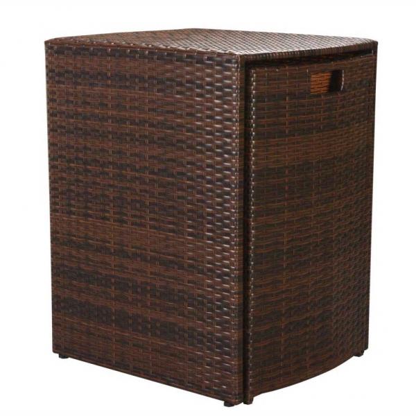 3-tlg. Bistro-Set mit Auflagen Poly Rattan Braun