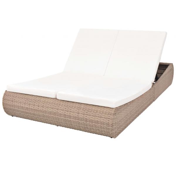 Outdoor-Sonneninsel Poly Rattan Beige