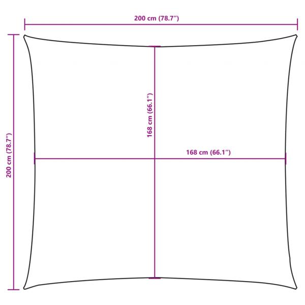 Sonnensegel Oxfordgewebe Quadratisch 2 x 2 m Terracotta