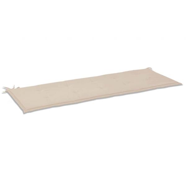 Gartenbank-Auflage Creme 150x50x3 cm Oxford-Gewebe