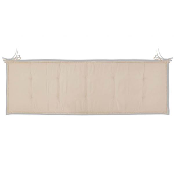 Gartenbank-Auflage Creme 150x50x3 cm Oxford-Gewebe