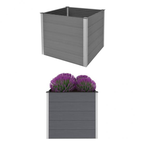 ARDEBO.de - Garten-Hochbeet WPC 100x100x91 cm Grau