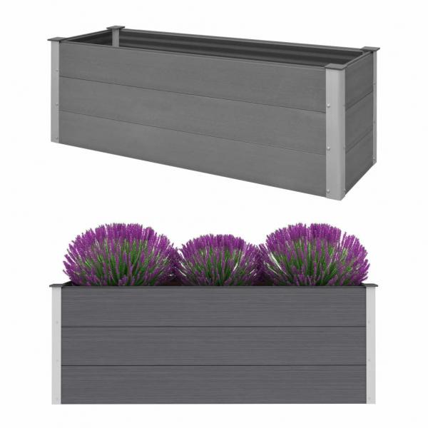 ARDEBO.de - Garten-Hochbeet WPC 150 x 50 x 54 cm Grau