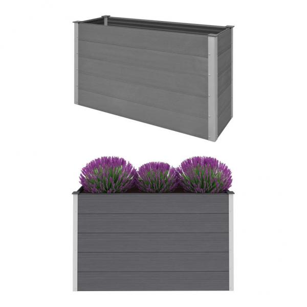 ARDEBO.de - Garten-Hochbeet WPC 150 x 50 x 91 cm Grau