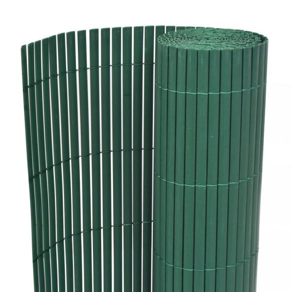 ARDEBO.de - Gartenzaun Doppelseitig PVC 90×300 cm Grün