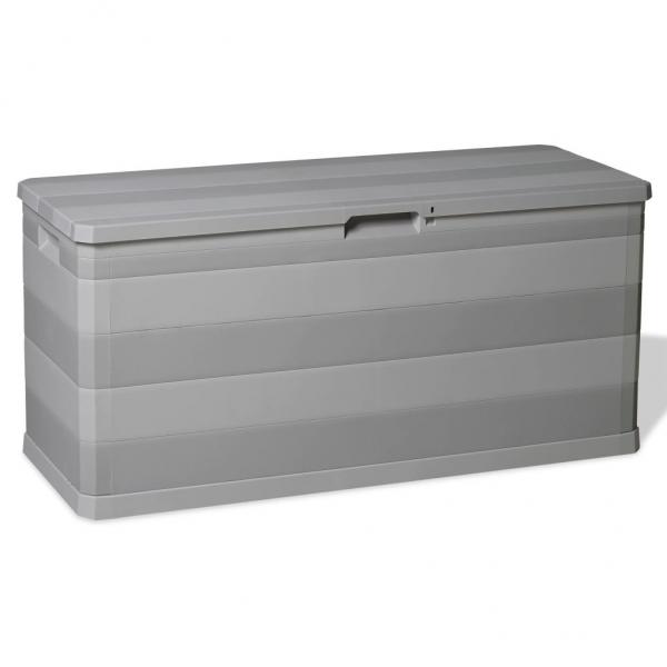 ARDEBO.de - Gartenbox Grau 117×45×56 cm