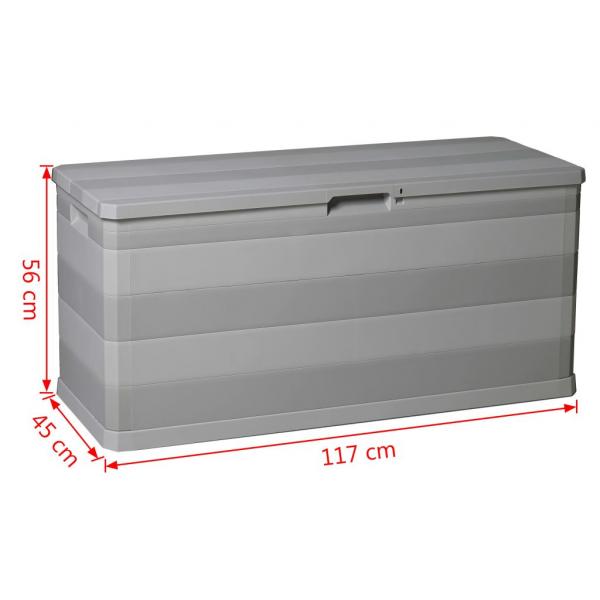 Gartenbox Grau 117×45×56 cm