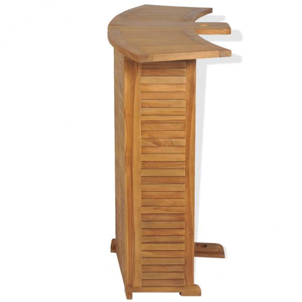 Klappbarer Bartisch 155x53x105 cm Teak Massiv