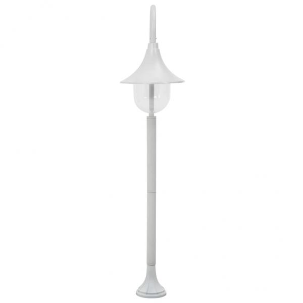 Garten-Pollerleuchte E27 120 cm Aluminium Weiß