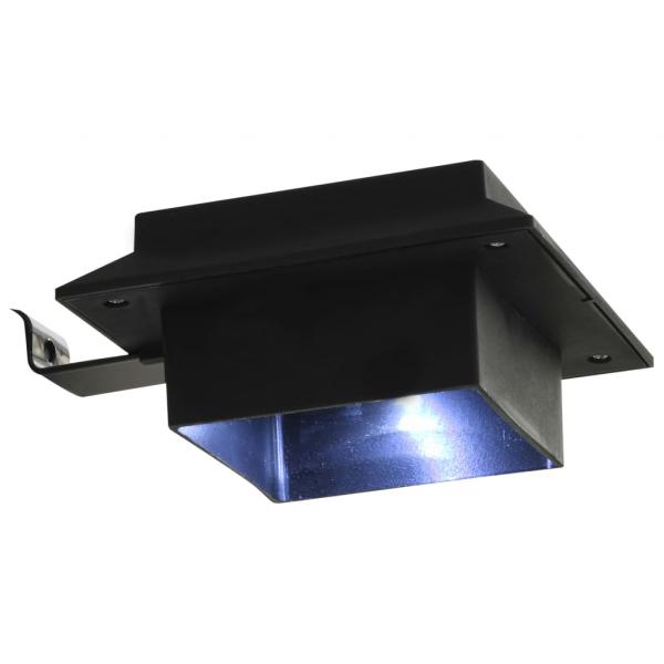 Outdoor Solarleuchten 6 Stück LED Quadratisch 12 cm Schwarz