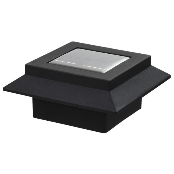 Outdoor Solarleuchten 6 Stück LED Quadratisch 12 cm Schwarz