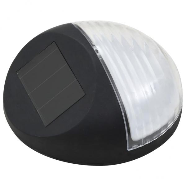 Outdoor Solar-Wandleuchten LED 12 Stk. Rund Schwarz