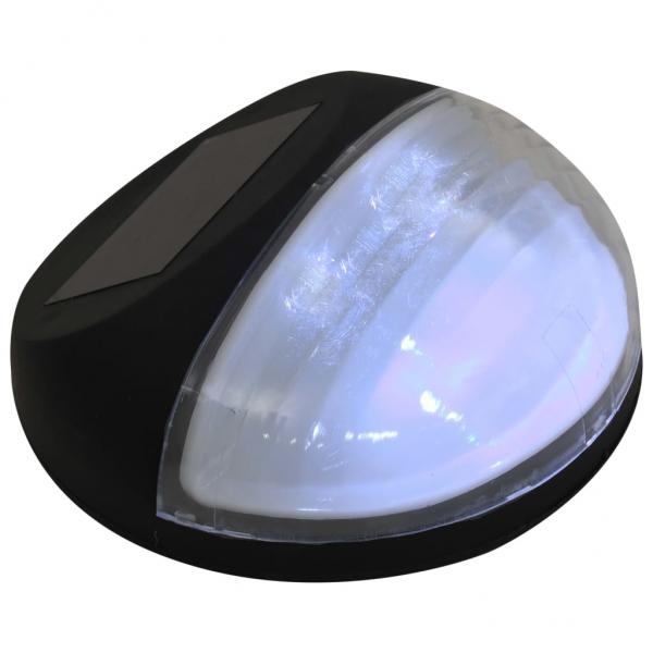 Outdoor Solar-Wandleuchten LED 12 Stk. Rund Schwarz