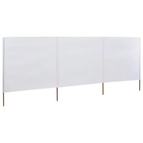 ARDEBO.de - 3-teiliges Windschutzgewebe 400 x 120 cm Weiß 