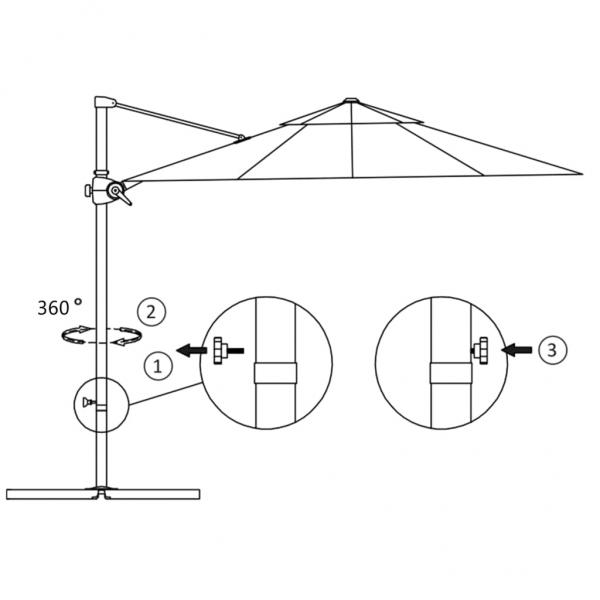 Ampelschirm mit Stahlmast 250×250 cm Sandfarben