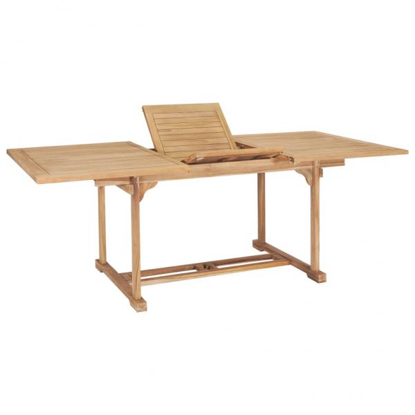 ARDEBO.de - Garten-Ausziehtisch 150-200x100x75 cm Massivholz Teak