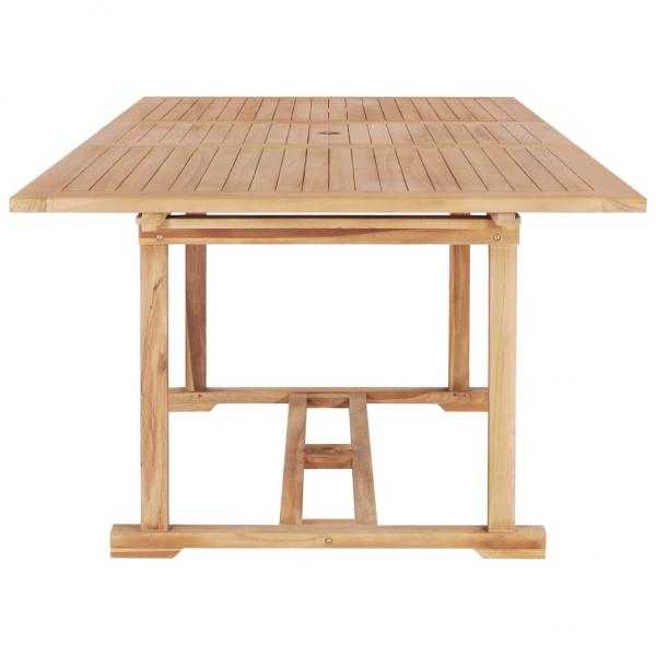 Garten-Ausziehtisch 150-200x100x75 cm Massivholz Teak