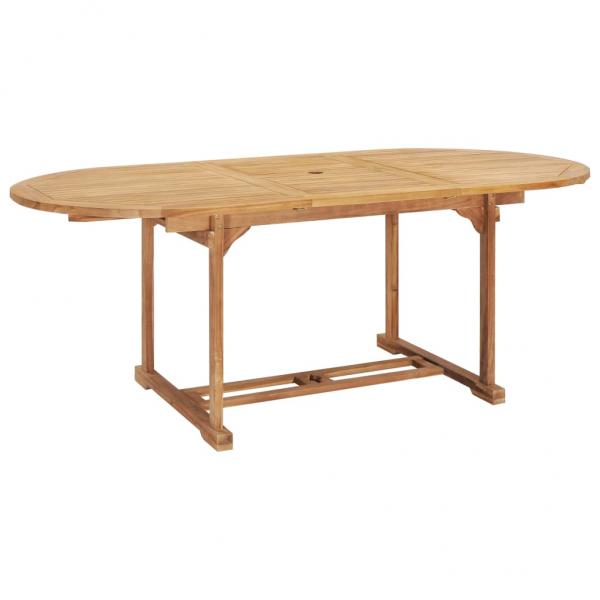 Garten-Ausziehtisch 150-200x100x75 cm Massivholz Teak