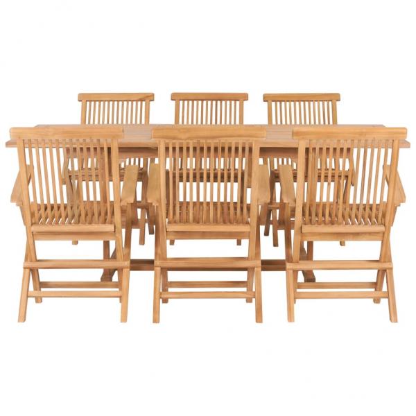 7-tlg. Garten-Essgruppe 150-200 x 100 x 75 cm Massivholz Teak