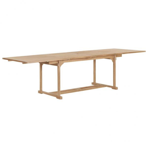 Garten-Ausziehtisch 180-280x100x75 cm Massivholz Teak