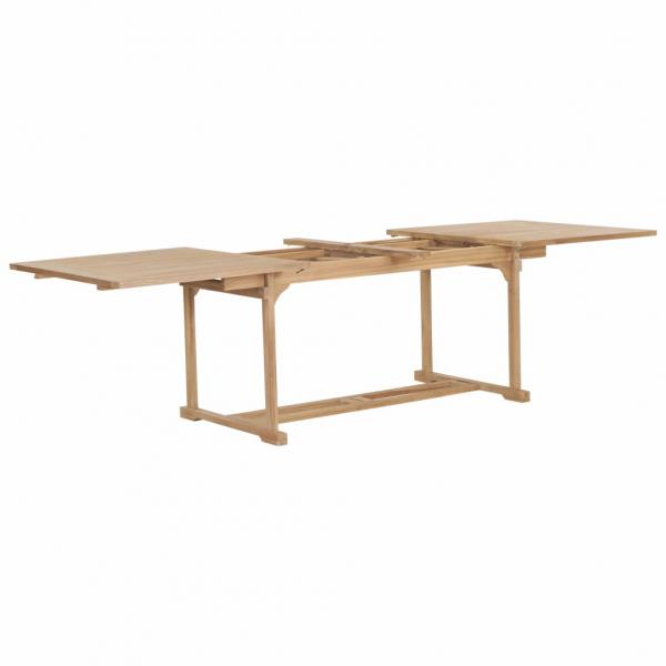 Garten-Ausziehtisch 180-280x100x75 cm Massivholz Teak