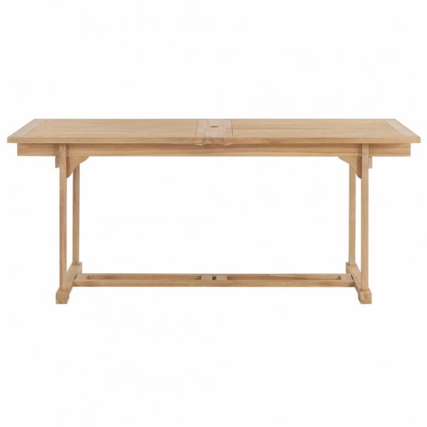 Garten-Ausziehtisch 180-280x100x75 cm Massivholz Teak