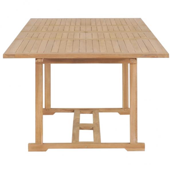 Garten-Ausziehtisch 180-280x100x75 cm Massivholz Teak