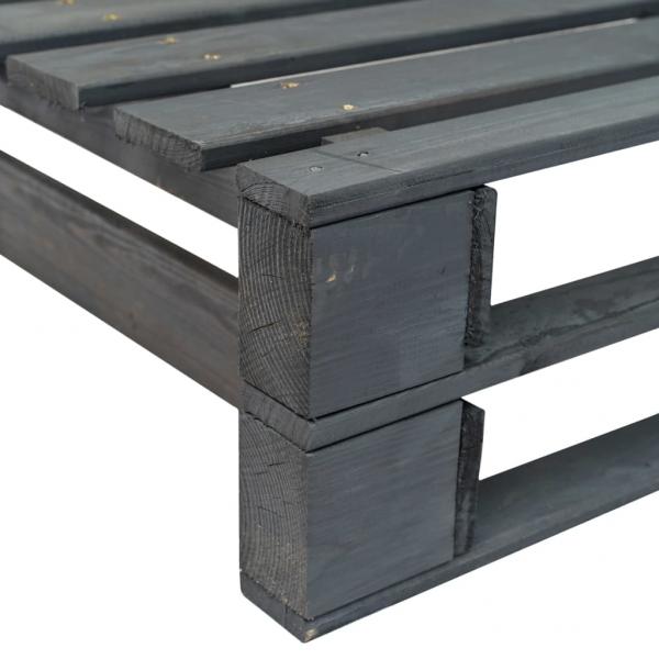 Outdoor-Eckbank Paletten Holz Grau