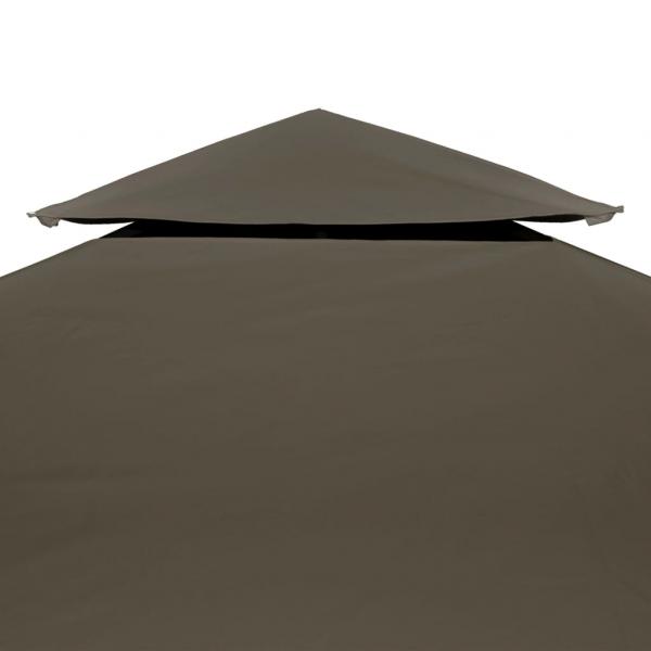 Pavillon-Dachplane mit Kaminabzug 310 g/m² 3x3 m Taupe 