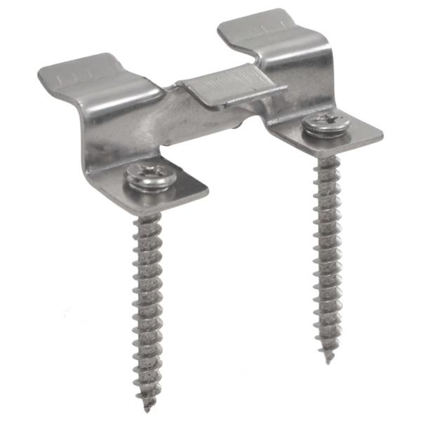 100 Stk. Deckclips mit 200 Schrauben Edelstahl 