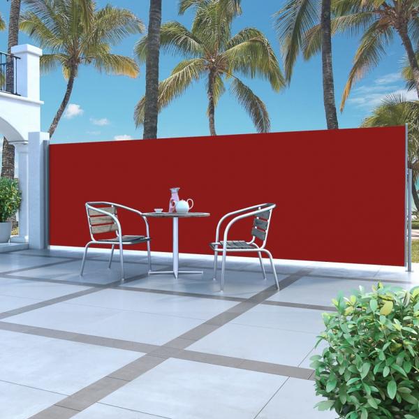 ARDEBO.de - Ausziehbare Seitenmarkise 160x500 cm Rot