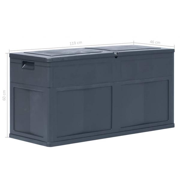 Garten-Aufbewahrungsbox 320 L Schwarz