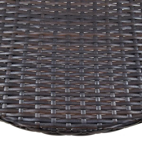 Balkontisch Braun 60x60x40 cm Poly Rattan