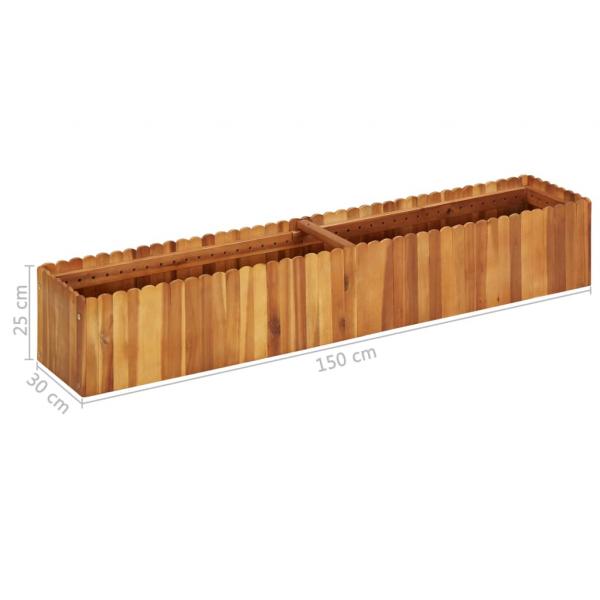 Garten-Hochbeet 150x30x25 cm Massivholz Akazie