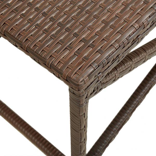 Gartenbank 120 cm Poly Rattan Braun