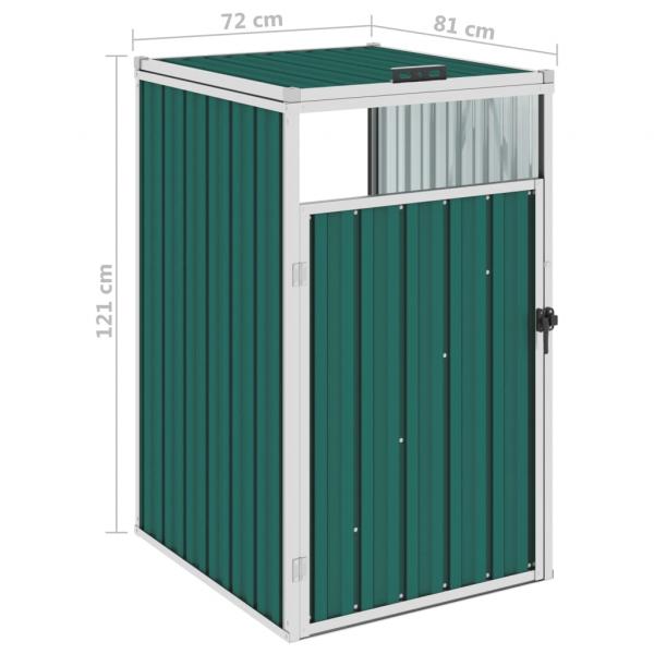 Mülltonnenbox Grün 72×81×121 cm Stahl