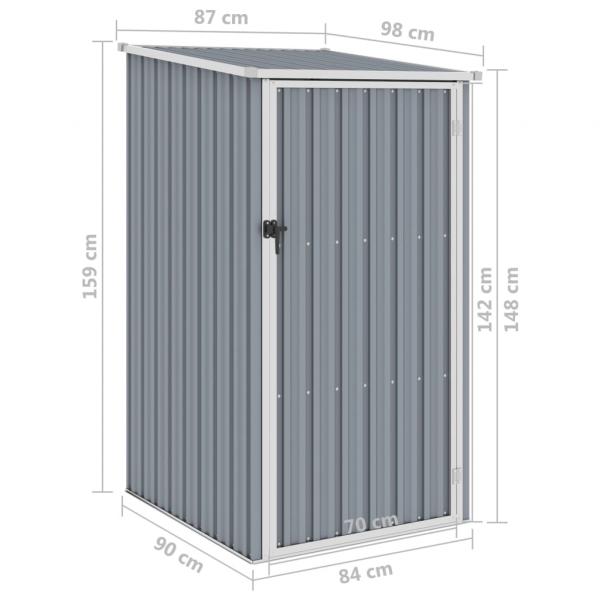 Gerätehaus Grau 87x98x159 cm Verzinkter Stahl  