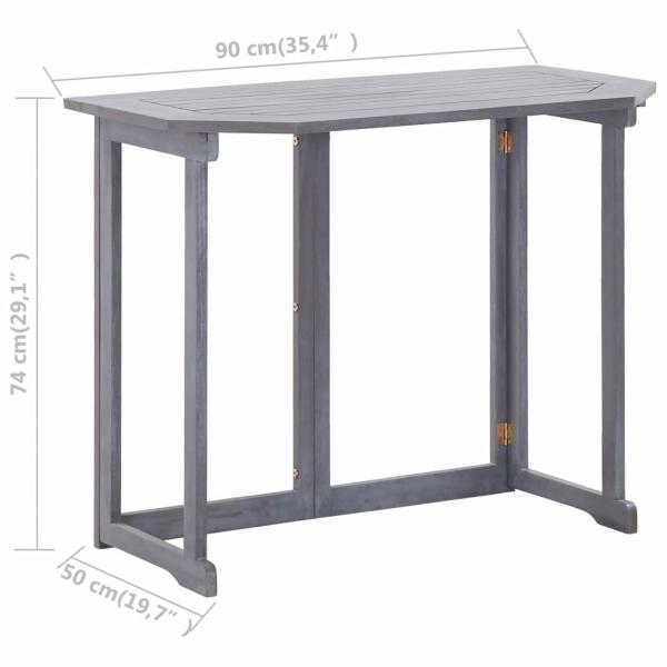 Balkontisch Klappbar 90x50x74 cm Massivholz Akazie