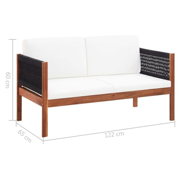 Gartensofa 2-Sitzer Massivholz Akazie