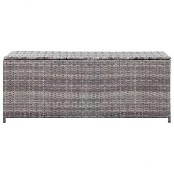 Garten-Auflagenbox Grau 120x50x60 cm Poly Rattan