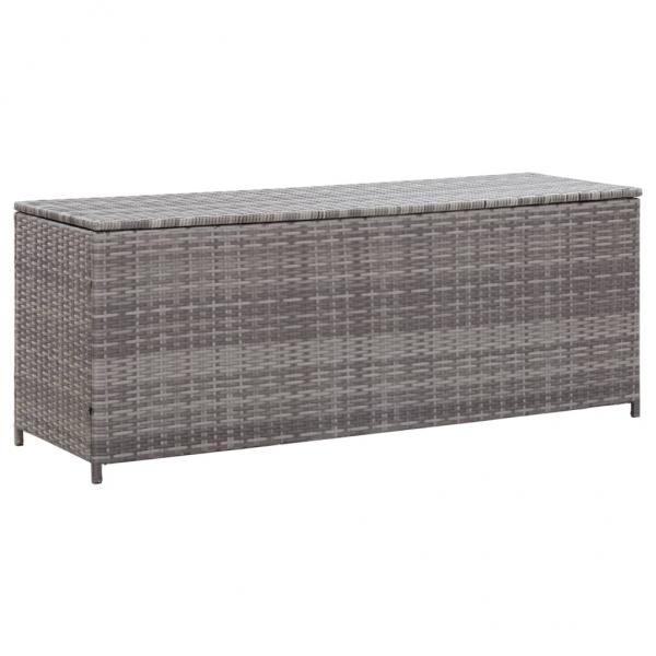 ARDEBO.de - Garten-Auflagenbox Grau 150x50x60 cm Poly Rattan