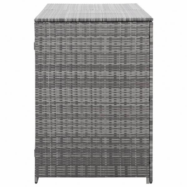 Mülltonnenbox für 2 Tonnen Poly Rattan Anthrazit 148×77×111 cm 