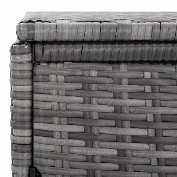 Mülltonnenbox für 2 Tonnen Poly Rattan Anthrazit 148×77×111 cm 