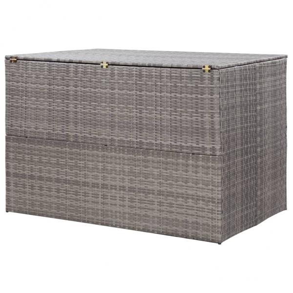 Garden-Auflagenbox Grau 150x100x100 cm Poly Rattan