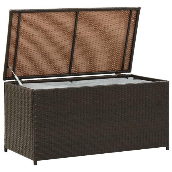 ARDEBO.de - Gartenbox Poly Rattan 100x50x50 cm Braun