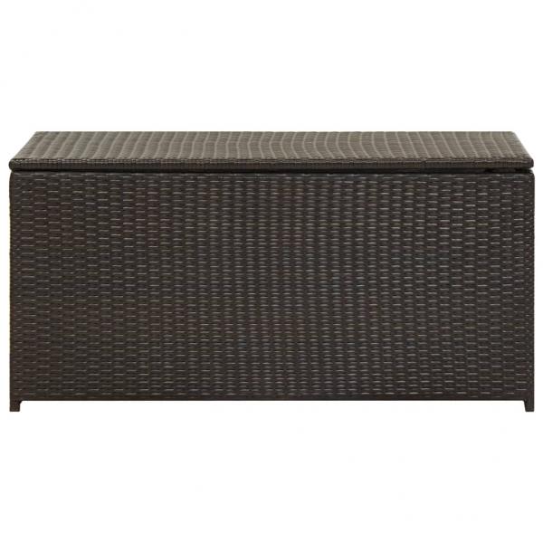 Gartenbox Poly Rattan 100x50x50 cm Braun