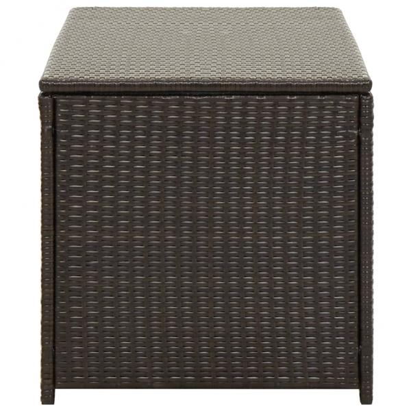 Gartenbox Poly Rattan 100x50x50 cm Braun